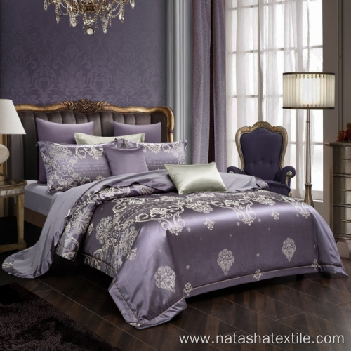 European cotton satin embroidery bedding set